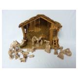 Ceramic Nativity Set w/ Stable