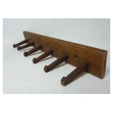 Primitive Style Wooden Peg Coat Rack ~ 22.5" Wide