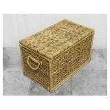 Pink Fabric Lined Basket Toy Chest w/ Handles