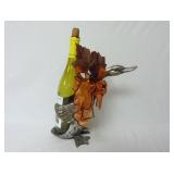 Cast Metal Duck / Goose Wine Bottle Holder