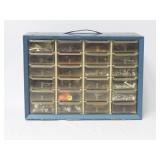 Metal 24 Drawer Nuts & Bolts Organizer w/ Contents