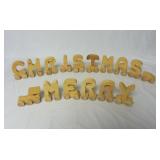 Merry Christmas Wooden Train Set