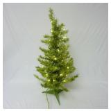 24" Green Holographic Tinsel Tree w/ Box