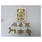 Gold Ball & Wire Christmas Tree Ornaments