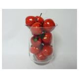 Glass Vase FULL of Apple Tree Ornaments