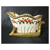 Vintage Santa Sleigh Centerpiece Planter