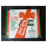 2 Sets of 100 Indoor Outdoor Clear Lights ~ New
