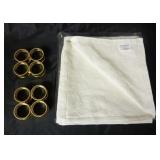 Crate & Barrel Ivory Napkins & Napkin Holders