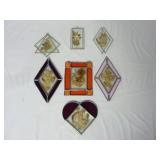(7) Stained Glass Pressed Flower Sun Catchers
