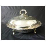 Rogers Silver Plate Covered Dish w/ Pyrex Insert