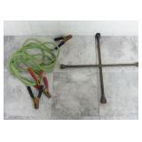 Heavy Duty Jumper Cables & 4-Way Tire Iron Wrench