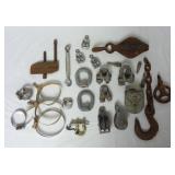 Lot of Block & Tackles, Clamps & More