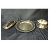 (3) Silver Plate Serving Pieces ~ Rogers & Wilcox