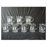 (8) Winter Deer Glass Cider / Hot Chocolate Mugs