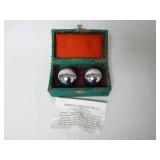 Chinese Exercise Balls in Case w/ Instructions