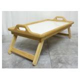 Wooden Bed Tray Lap Desk w/ Folding Legs