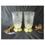 Pair of Vintage Pieri Creations Crystal Lamps