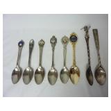 (8) Vintage Souvenir Spoons