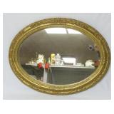 Oval Framed Mirror ~ 23.5" x 17.5"