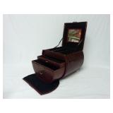Faux Leather Travel Jewelry Box w/ Velvet Lining