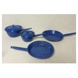 Blue Speckled Enamelware Cookware