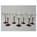 Set of Pfaltzgraff Holly Stemmed Goblets