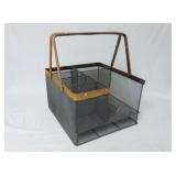 Large Metal Picnic Utensil & Plate Holder / Caddy