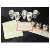 (5) Norman Rockwell Danbury Mint Porcelain Mugs