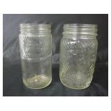 (2) Vintage Jumbo Peanut Butter Jars
