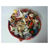 Basket FULL of Christmas Tree Ornaments