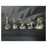 Miniature Pewter Figures ~ Dragon, Wizard & More