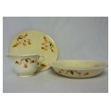 Hall Autumn Leaf Creamer, Cake Plate & Pie Plate