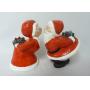 Vintage Kissing Mr & Mrs Santa Claus 8" Figurines