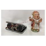 Vtg Eicom Sport Glasses & Opera Fat Lady Figurine
