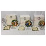 Bradford Exchange Winnie the Pooh 3D Plates w COAs