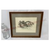 Vintage Boat House Row, N. Miles AWS Print