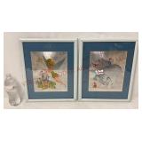Vtg Tinkerbell & Dumbo Silver Foil Dufex Prints