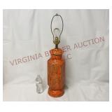 Mid Century Hexagonal Ceramic Table Lamp - Works!!