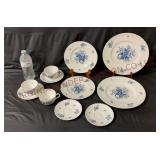 Royal Worcester Blue Sprays Bone China Dinnerware