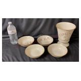 Lenox Mansfield Bowls & Nautilus Cache Pot Vase