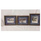 1980s G Webb Artist Signed Winter Landscape Prints