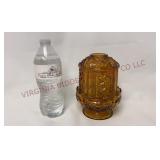 Vintage Indiana Glass Stars & Bars Fairy Lamp