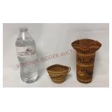 Vtg Alaskan Native American Spruce Root Baskets