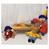 Ashley Puzzle Stool & Plush Toys - See Desc