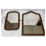 Vintage / Antique Wood Framed Wall Mirrors