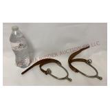Vintage Never Rust Equestrian Spurs w Straps