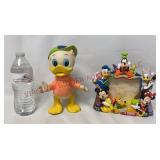 1970s Huey Duck Squeaky Toy & Disney Photo Frame