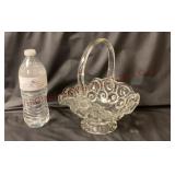 Smith Glass Moon & Stars Handled Basket - Clear