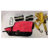 Tough 1 Medium Dog Coat, Weights & Ratchet Strap