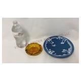 Vintage Best Western & Blue Drip Glaze Ashtrays
